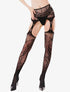 Collants ouverts à détails graphiques - noir - 2
