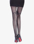 Collants résille à imprimé noeuds - noir - 2