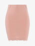 Jupe coupe droite à bord dentelle - rose - 3