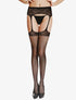 Collants ouverts à imprimés coeurs - noir - 2