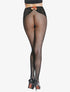 Collants à empiècements fleuris - noir - 2