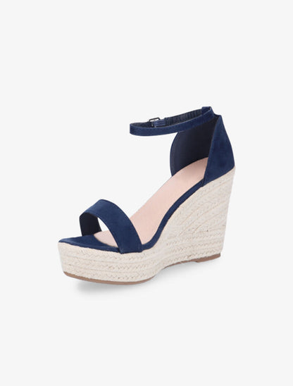 Sandales à contrefort et bride coordonnés - bleu indigo - 3