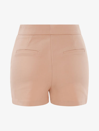 Short droit épais en coton mélangé - rose - 2