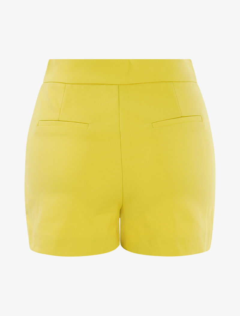Short droit épais en coton mélangé - jaune - 2