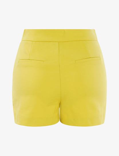 Short droit épais en coton mélangé - jaune - 2