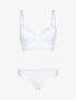 Ensemble bustier en dentelle fleurie - blanc - 3
