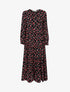 Robe fluide à imprimé floral - marine - 1