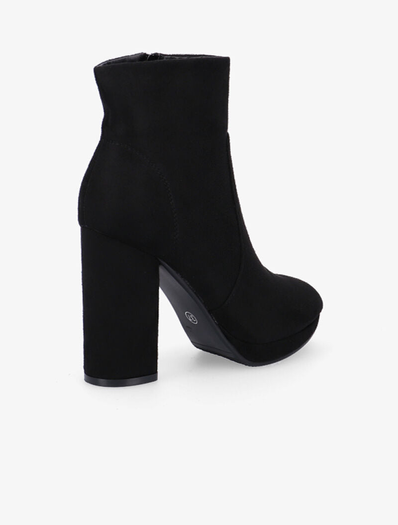 Bottines unies en suédine - noir - 4