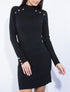 Robe pull à boutons contrastants - noir - 1