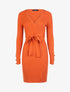 Robe moulante ceinturée - orange - 1