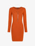 Robe pull basique - orange - 1