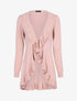 Gilet doux à bords volantés - rose - 1