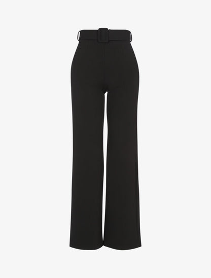 Pantalon ample uni - noir - 1