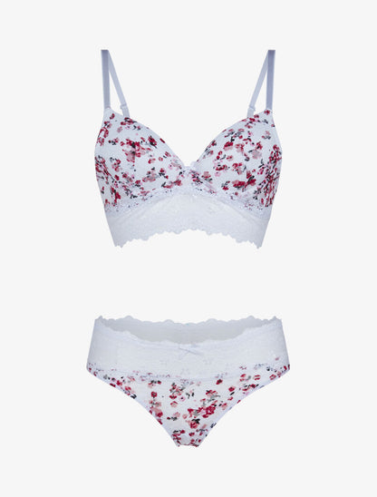 Ensemble bustier à imprimé floral - blanc - 3