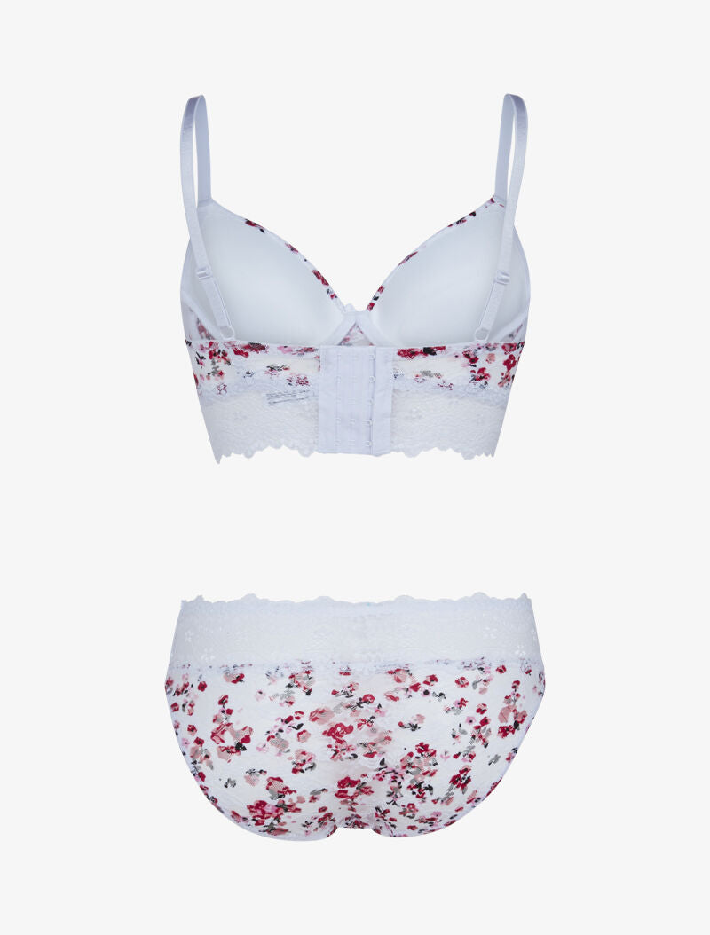 Ensemble bustier à imprimé floral - blanc - 2