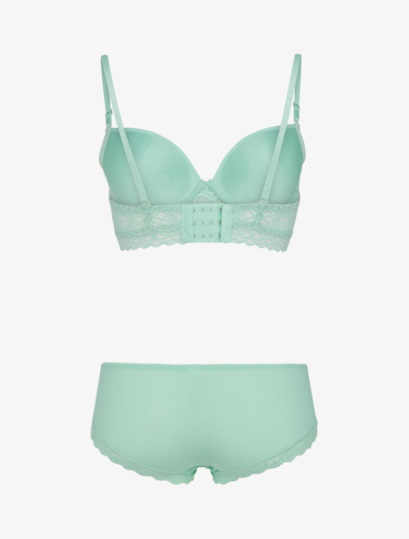 Ensemble à broderie et corsage - turquoise - 2