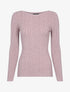Pull côtelé à bandes en maille tressée - taupe - 3