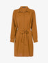 Robe chemise unie - camel - 1