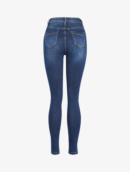 Jean à déchirures - denim brut - 2