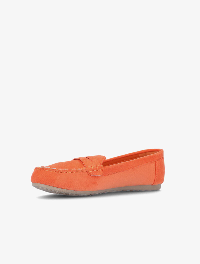 Mocassins à languette ajourée - orange - 3