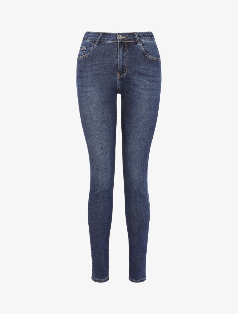 Jean à détails strassés - bleu denim - 3