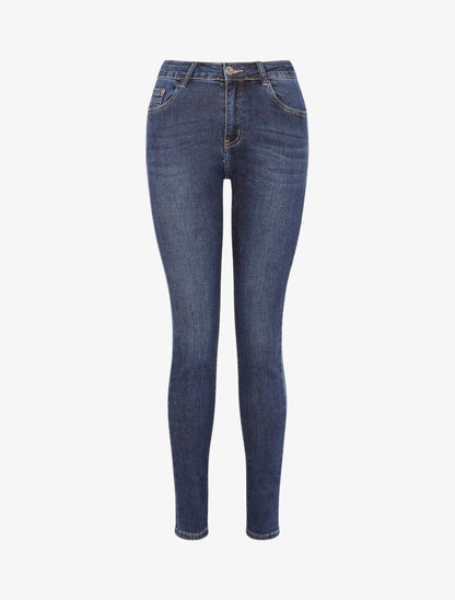 Jean à détails strassés - bleu denim - 3