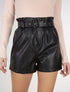 Mini short en simili - noir - 4
