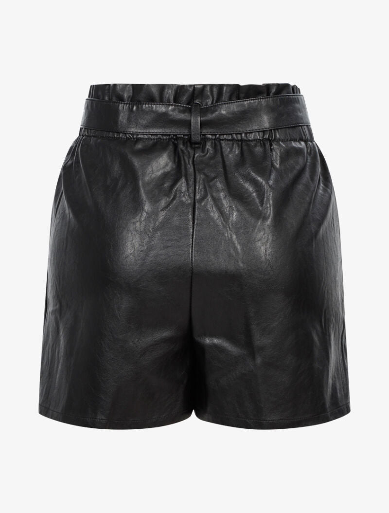 Mini short en simili - noir - 3