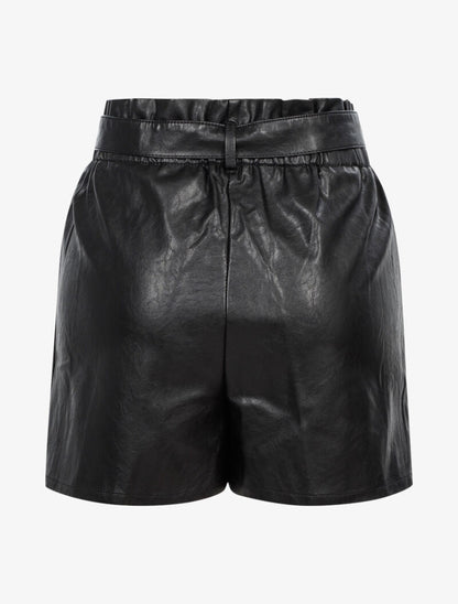 Mini short en simili - noir - 3