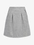 Jupe patineuse en maille - gris clair - 1