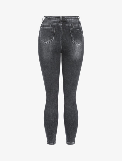 Jean taille haute push-up used - anthracite - 2