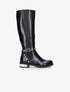 Bottes à talon à plaque - noir - 1