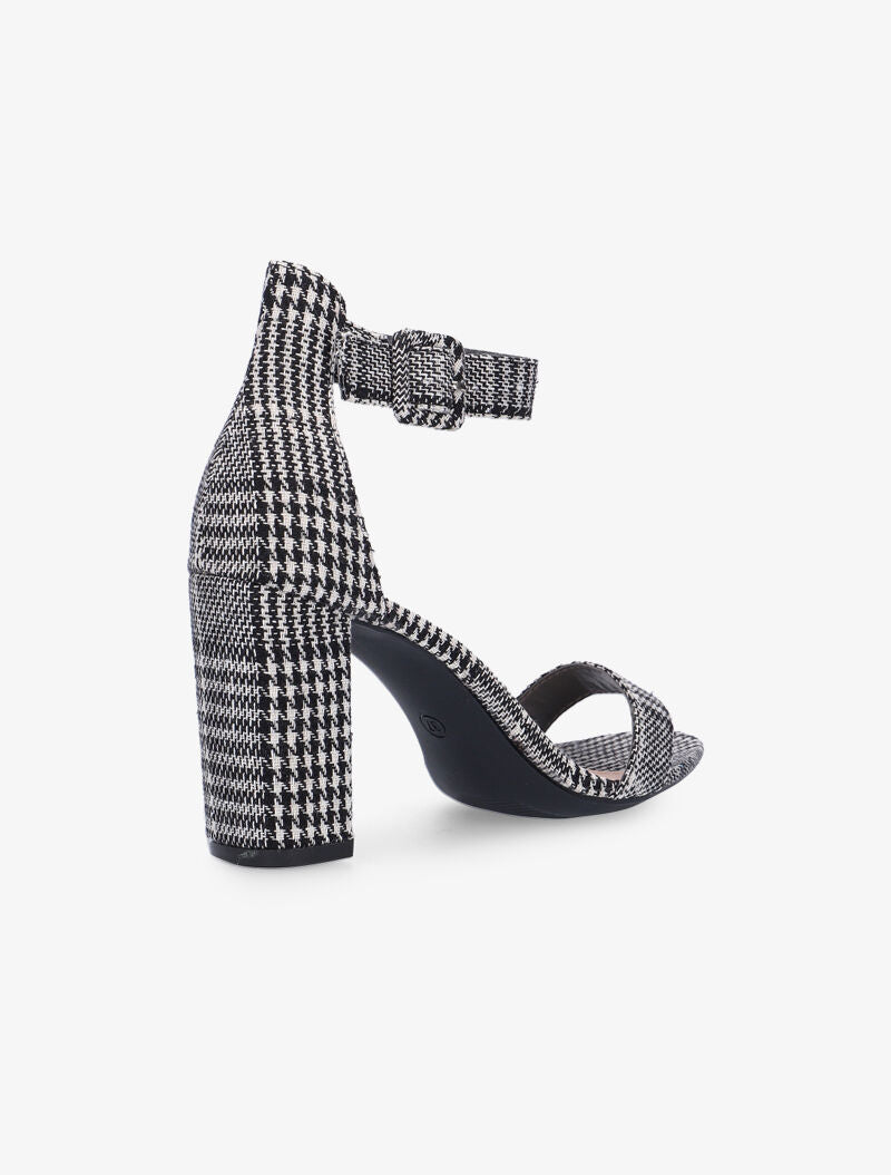Sandales basiques imprimé tartan - noir - 4