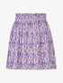 Jupe plissée à fleurs - violet - 1