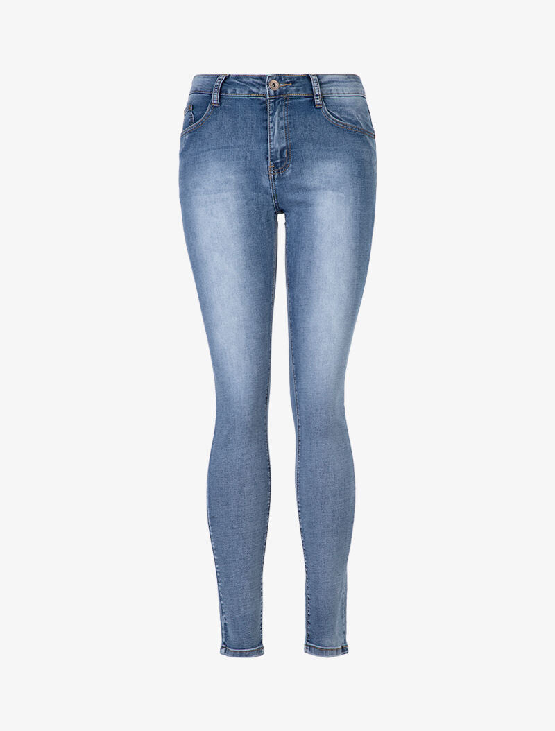 Jean slim aspect délavé - bleu denim - 3