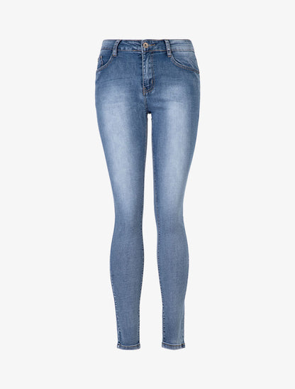Jean slim aspect délavé - bleu denim - 3