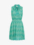 Robe à imprimé stylisé - turquoise - 3