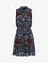 Robe à imprimé fleurs stylisées - noir - 3