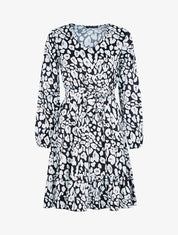 Robe patineuse à imprimés - noir - 3