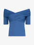 Top à pans croisés - bleu charrette - 3