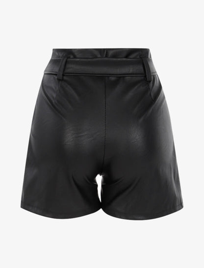 Short taille empire ceinturée - noir - 2