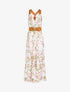 Robe à bretelles style sangles en simili - ecru - 1