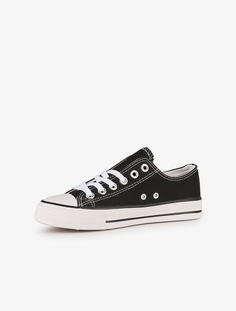 Tennis basses unies - noir - 4