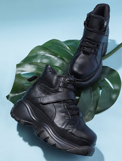 Boots grunge à plateforme - noir - 6