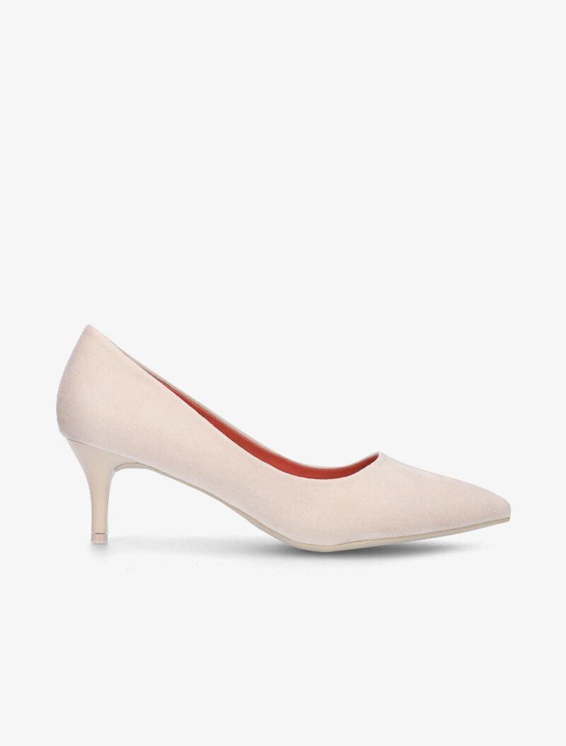 Escarpins suédés unis - beige rosé - 3