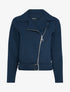 Veste zippée à bord ceinturé - marine - 1