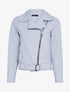 Veste zippée à bord ceinturé - gris clair - 1