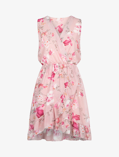 Robe portefeuille à imprimé floral - rose - 1