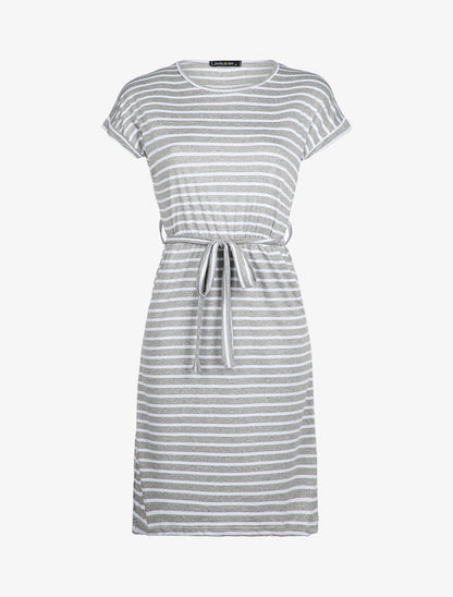 Robe patineuse rayée - gris clair - 3