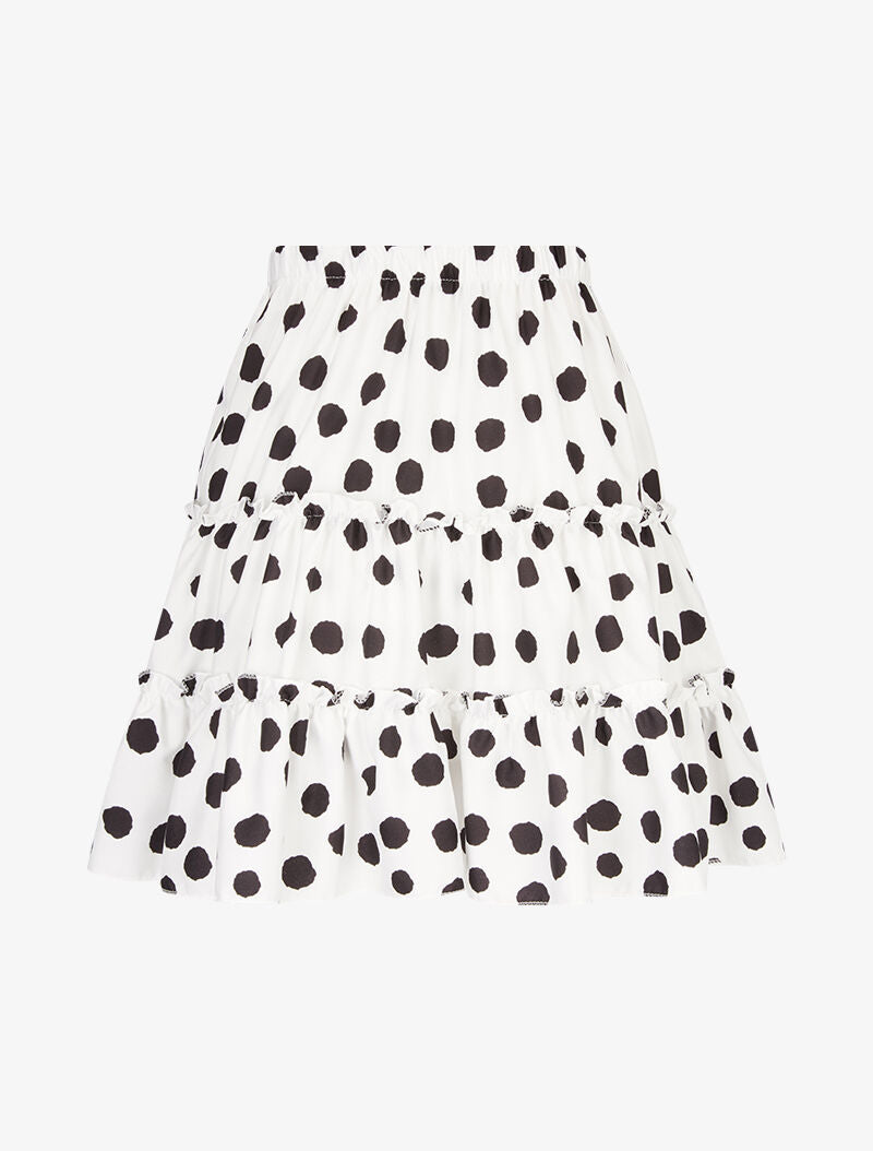 Jupe patineuse à imprimés - blanc - 3